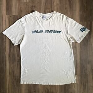 Vintage Old Navy T-Shirt Mens Size M Distressed Thrashed Grunge Skater White